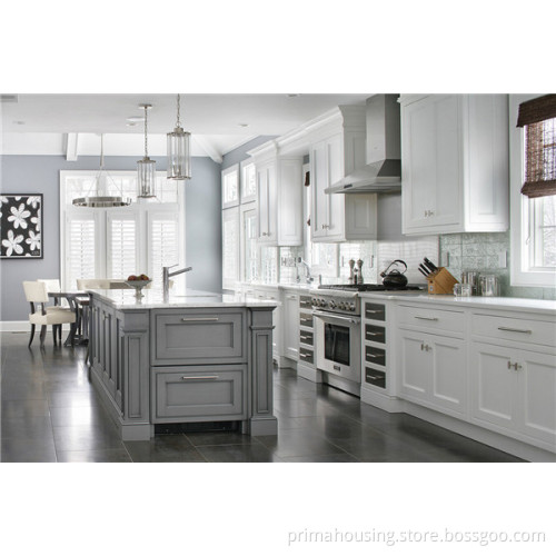 Prima Housing Solid Wood Curved Kitchen Cabinets